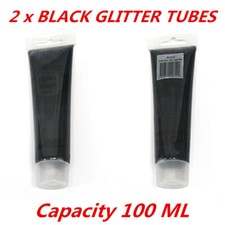 2 x 100ml Black Kids Washable Glitter Paint Water Based Art Non Toxic Tube Glitter Paint price