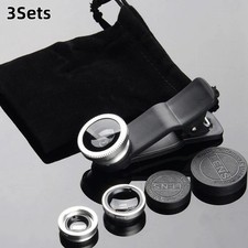 3 in 1 Lens Macro Travel Wide Angle Fisheye Camera Clip On Smart Cell Phone Kit Mobile Phone Lens price