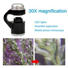 30x Zoom Cell Phone Microscope Telescope Camera Clip Lens LED Light Microscope Mobile Phone Lens price