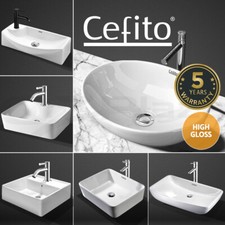 Cefito Ceramic Bathroom Basin Vanity Sink Oval Above Counter Top Mount Bowl Sinks price
