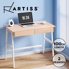 Artiss Computer Desk Drawer Cabinet Home Office Study Table Oak 100CM Computer Desk price