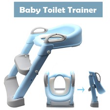 Blue Toddler Potty Training Toilet Seat Ladder Step Chair Infant Kid Trainer Baby Potty Chair price