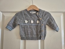 Bebe Grey Sheep Print Baby Boy Girl Cardigan Sz000 LIKE NEW Baby Cardigan price