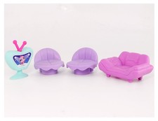 Fixed Set LPS Purple Accessories Bag TV Chair Sofa For Mini Pet Shop Kid Gift TV Chair price