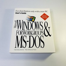 Microsoft Windows for Workgroups & MS-DOS Operating Systems User Guide Book Only Operating Systems price