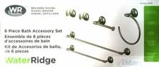 6PC Brushed Nickel Bath Accessory Set Robe Hooks/Towel Ring/Towel Bar/Paper Hold Towel & Dressing Gown Set price