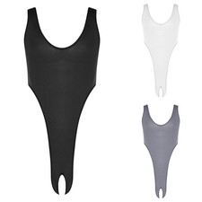 FEESHOW Men's One-Piece Sleeveless Tank Stretchy Leotard Bodysuit AU Men's Bodysuit price