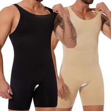 Men Full Body Shapewear Slimming Bodysuits Berathable Tummy Control Underwear AU Men's Bodysuit price