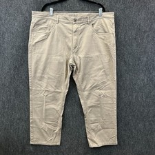 Gazman Stretch Bedford Mens Capri Chino Pants Brown Mid Rise Zip Fly Size 42 Men's Capri Trousers price