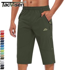Men's 3/4 Length Pants Running Sports Capri Shorts Outdoor Walking Hiking Shorts Men's Capri Trousers price