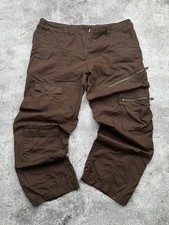 Y2K Brown Cargo Capri Pants Zip Pocket Utility Techwear Cropped Men's Size 38 Men's Capri Trousers price