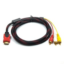 HDMI to 3 RCA AV Cable 1.5m Gold Plated Composite Video Audio Lead HDTV Adapter Composite Cable price