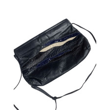 Vintage Venetto Women's Black Magnetic Closure Snakeskin Leather Purse Women's Messenger Bag price