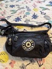 Kipling Women’s Gabbie Crossbody Bag, Black With White Lettering Women's Messenger Bag price