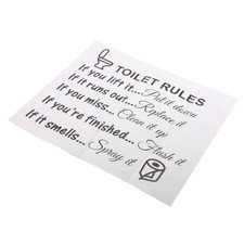 Toilet Rules Bathroom Removable Wall Sticker Vinyl Art Decals DIY Home3758 Toilet Sticker price