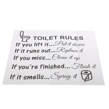 Toilet Rules Bathroom Removable Wall Sticker Vinyl Art Decals DIY Home7447 Toilet Sticker price