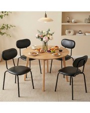 Ufurniture Dining Chairs Set of 4 Kitchen Chairs Reading Chair Cafe Chair Black Cafe & Canteen Chair price