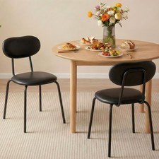 Ufurniture Dining Chairs Set of 2 Kitchen Chairs Reading Chair Cafe Chair Black Cafe & Canteen Chair price