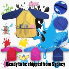 Waterproof Art Smock long sleeve kids painting shirt paint apron girl boy school Girls' Shirt price