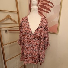 LA BOHEME GIRLS S/M Floral Bohemian Boho Blouse Shirt Top Cruise Resort Hippie Girls' Shirt price