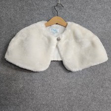 Girls White Bolero Winter Warm Size 9 Wedding Holy Communion Jacket Shrug Girls' Bolero price