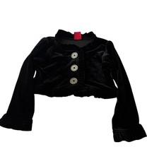Pumpkin Patch Girls Black Velvet Bolero Cardigan Size 3 Formal Party Jacket Girls' Bolero price