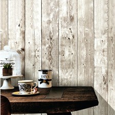 6m Rustic Wood Plank Wallpaper Self Adhesive Vinyl Wrap Furniture Wall Stickers Wallpaper price