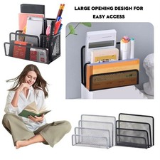 File Organizer Mesh Three-layer Rack Magazine Holder Storage Basket for Office Office Magazine Rack price