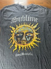Sublime Long Beach CA California TDT Fantasy Active Wear T Shirt Large Dark Gray Men's Fantasy Wear price
