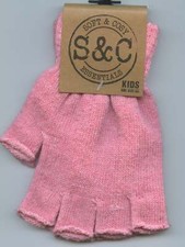 Soft and Cosy - Kids Fingerless Gloves - Pink Kids' Gloves price