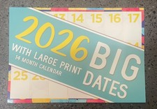 2026 Calendar 14 Month Wall Calendar 30cmX21cm Brand New Calendar price