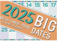 A4 Wall 2025 Calendar BIG DATE Large Print australia Print 16 month Calendar2025 Calendar price