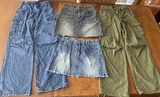 Bulk Lot Girls/ladies Jeans, Cargo Pants, Denim Skirts, Size Small, Size 6-8 Girls' Jeans / Denim Skirt price