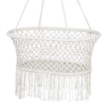 Gardeon Hammock Chair Cotton Swing Chair Outdoor Indoor Cream Baby Hammock price
