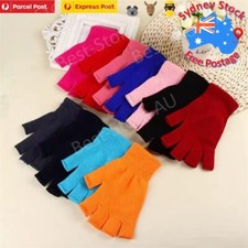 Winter Alpaca Wool Fingerless Gloves Thermal Mens Knitted Half Finger Mittens Men's Gloves price