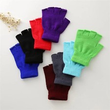 Winter Alpaca Wool Fingerless Gloves Thermal Mens Knitted Half Finger Mittens Men's Gloves price