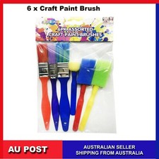 6 x Craft Artist Paint Foam Brushes Set Kit Watercolour Acrylic Oil Painting Oil Paint price