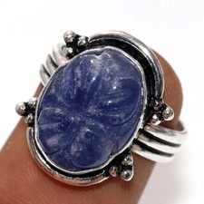 925 Silver Plated Decent Simulated Sapphire Ring US 8.5 Limited Stock Deal AU J0 Sapphire Ring price