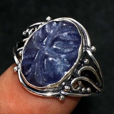 925 Silver Plated Pretty Simulated Sapphire Ring US 7.5 Gift For Bestie AU v010 Sapphire Ring price