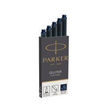 PARKER Fountain Pen Ink Cartridges Refill Permanent Blue/Black Pk of 5 1950404 Pen Cartridge & Ink price