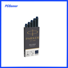 PARKER Fountain Pen Ink Cartridges Refill Permanent Blue/Black Pk of 5 1950404 Pen Cartridge & Ink price