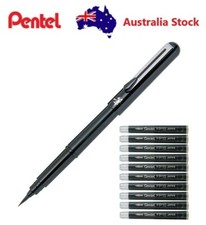 Pentel Pocket Brush pen with choice of 2, 6 or 10 Ink cartridge refills Pen Cartridge & Ink price