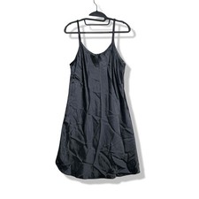 Gilligan & O'Malley Slip Dress Womens Large Black Satin Minimalist Lingerie Slip Dress price