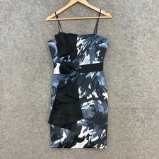 Harts Dress Womens 10 Grey Black Sleeveless Party Cocktail Made Australia 8607 Slip Dress price