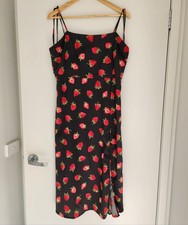 Dangerfield Satin Berry Midi Dress | Size 16 Slip Dress price