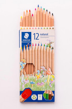 Natural Coloured Pencils, Assorted Colours (Pack of 12) Coloured Pencils price