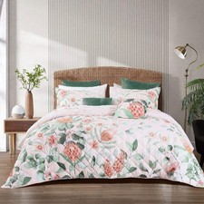 Bianca Sidney Blush Printed Floral Bedspread Set King Bedspread & Bedspread Set price
