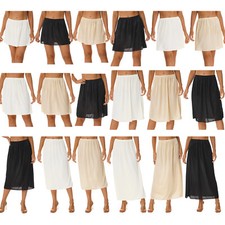 Women's Sexy Half Slip Underskirt Petticoat Lingerie Satin for Party Dress AU Petticoat price