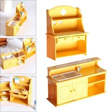 Modern Miniature Kitchen Cabinet Furniture 1/12 Dollhouse Decorative Toys Kitchen Cabinet / Furniture price