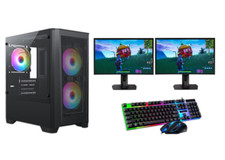 FCS Gaming PC Bundle Intel Quad Core 8GB 1TB Windows 10 GT710 DUAL SCREEN Gaming PC price